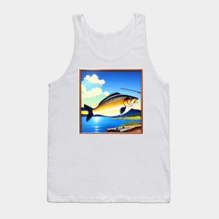 80s Vintage Fishing Poster Tank Top